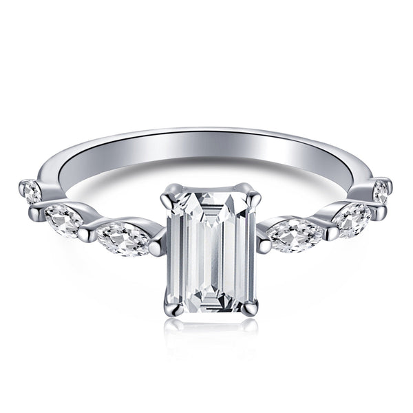 <ORIELL>1.0 Carat Dainty Resplendent Radiant Cut Daily Ring