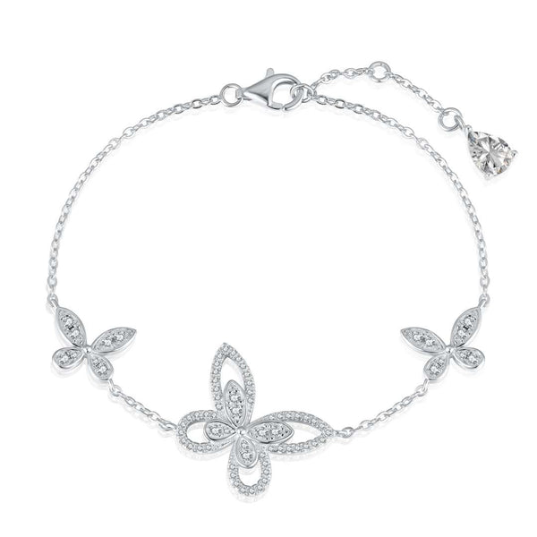 <ORIELL>Delicate Butterfly Pendant Bracelet