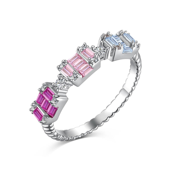 <ORIELL>Unique Colorful Emerald Cut Party Ring