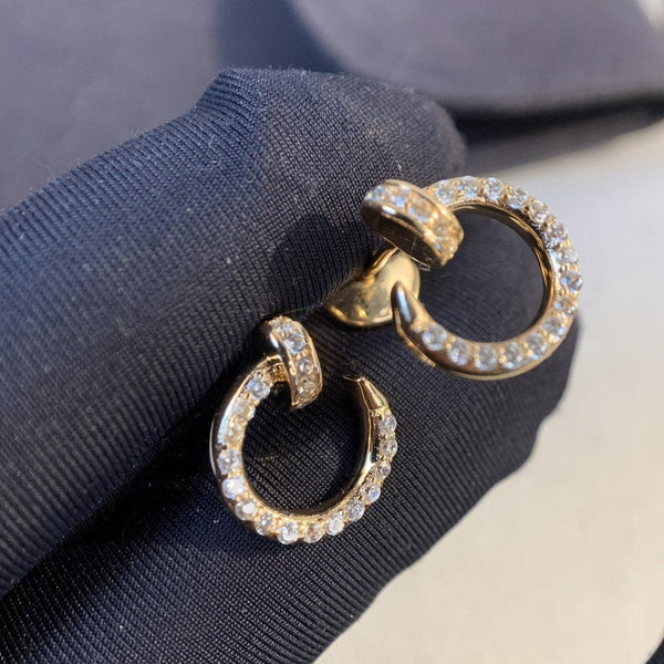 <ORIELL>JUSTE EARRINGS GOLD DIAMONDS