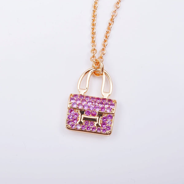 <ORIELL>CONSTANCE PEDANT PURPLE DIAMOND NECKLACE
