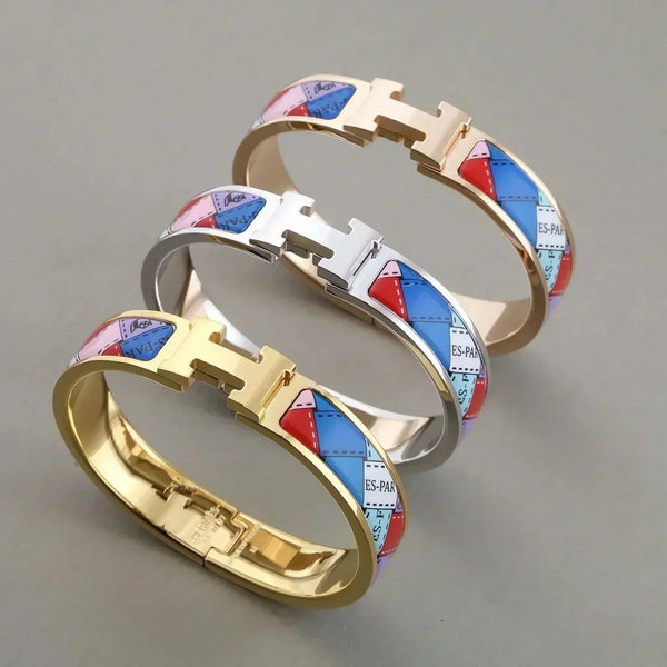 <ORIELL>H BRACELET DOTTED BORDER 12MM