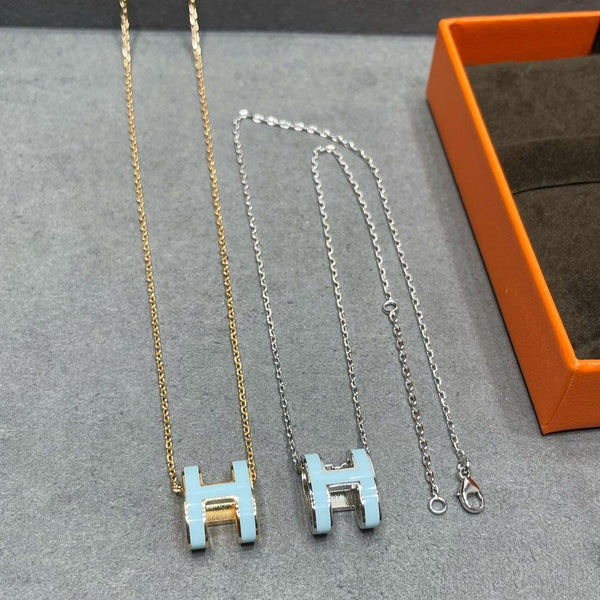 <ORIELL>POP H SKY BLUE NECKLACE