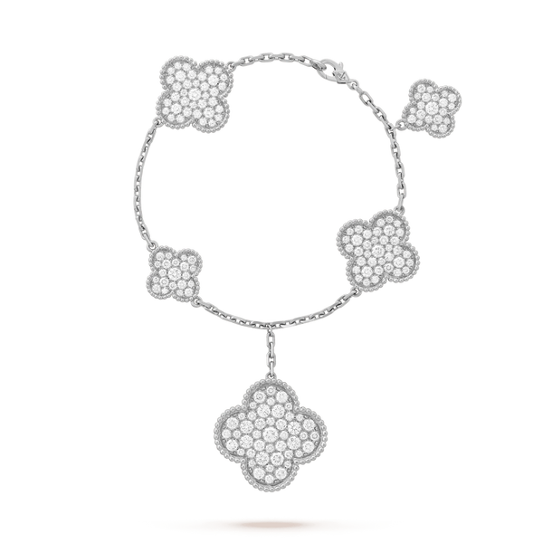 <ORIELL>CLOVER 6 MOTIFS DIAMOND BRACELET