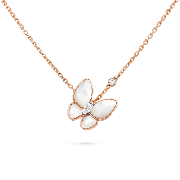 <ORIELL>BUTTERFLY MOP DIAMOND NECKLACE