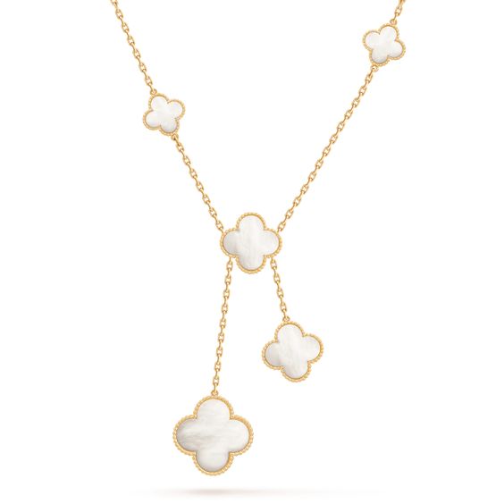 <ORIELL>CLOVER MOTHER OF PEARL NECKLACE 6 MOTIF