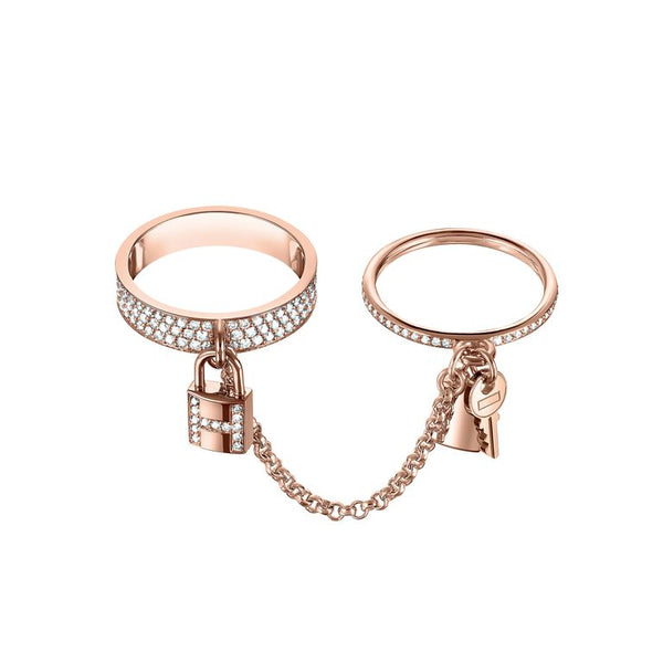 <ORIELL>HM KELLY CLOCHETTE DOUBLE RING IN  WITH DIAMONDS