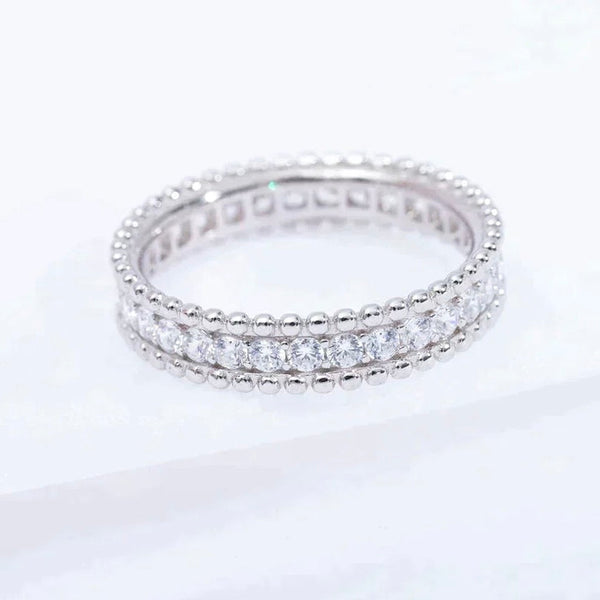 <ORIELL>PERLEE DIAMOND SILVER RING