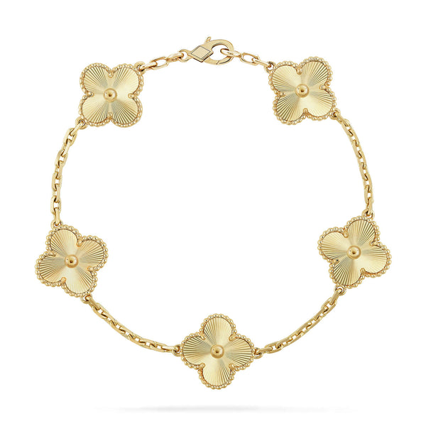 <ORIELL>CLOVER 5 FLOWERS LASER BRACELET