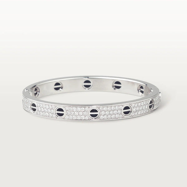 <ORIELL>LOVE BRACELET 6.1MM DIAMOND-PAVED CERAMIC