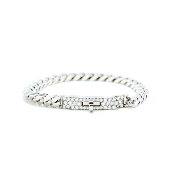 ˇORIELLˇKELLY CHAIN SILVER DIAMOND BRACELET
