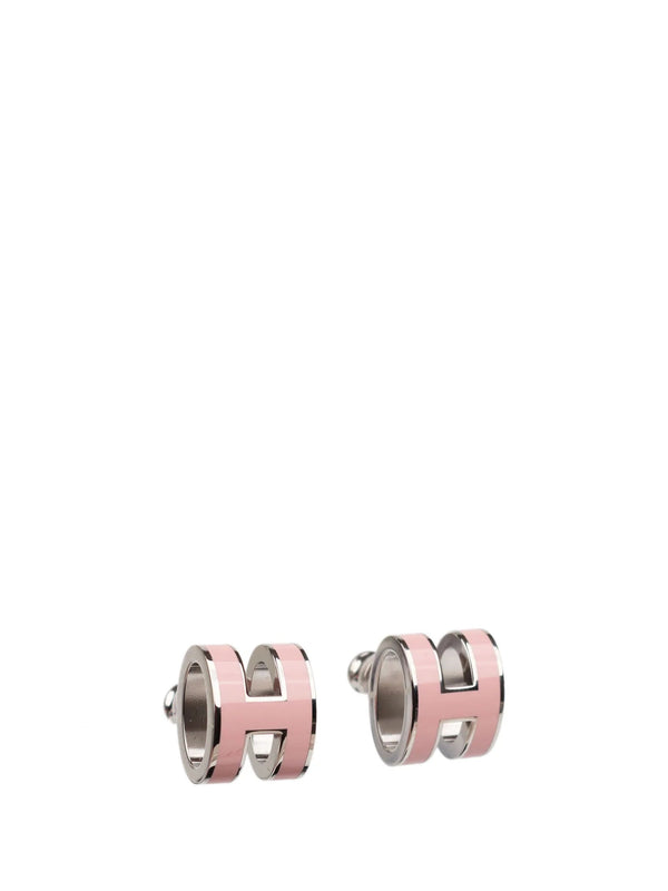 <ORIELL>MINI POP H SILVER EARRINGS PINK