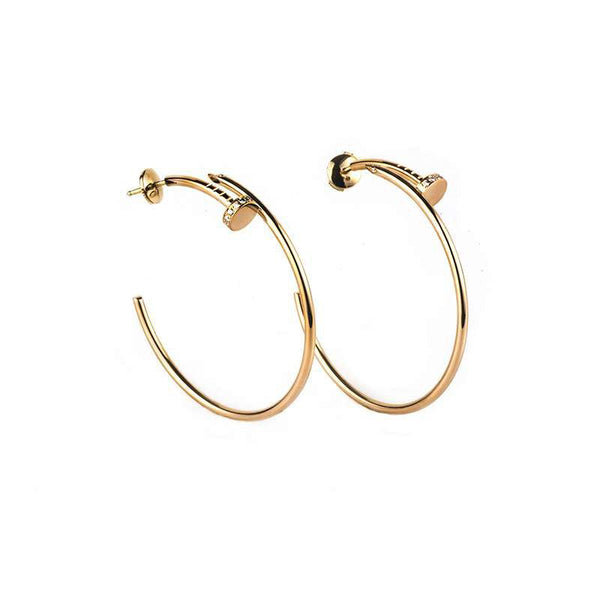 <ORIELL>JUSTE EARRINGS GOLD DIAMONDS 1.8MM