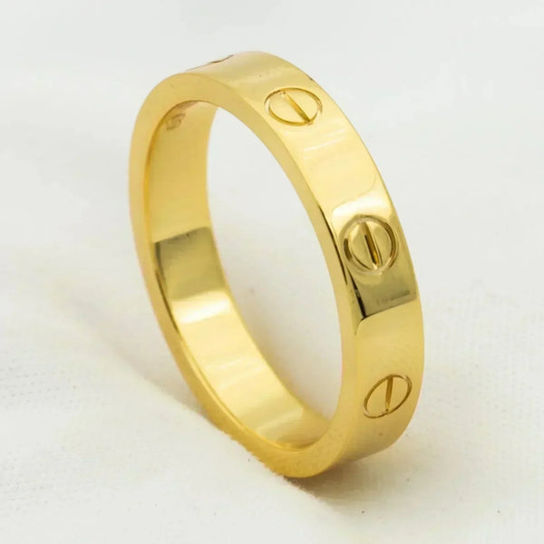 <ORIELL>LOVE RING 4MM 1 DIAMOND GOLD