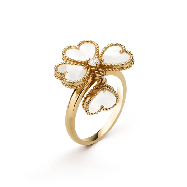 <ORIELL>SWEET CLOVER WHITE MOP RING