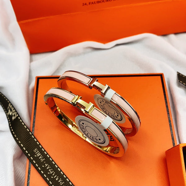 <ORIELL>CLASSIC HM CLIC  PINK 8MM ENAMEL BRACELET