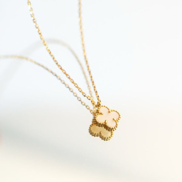 <ORIELL>CLOVER MINI 9.5MM WHITE MOTHER-OF-PEARL NECKLACE