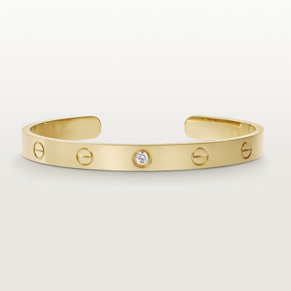 <ORIELL>LOVE BRACELET 6.1MM 1 DIAMOND OPEN CUFF