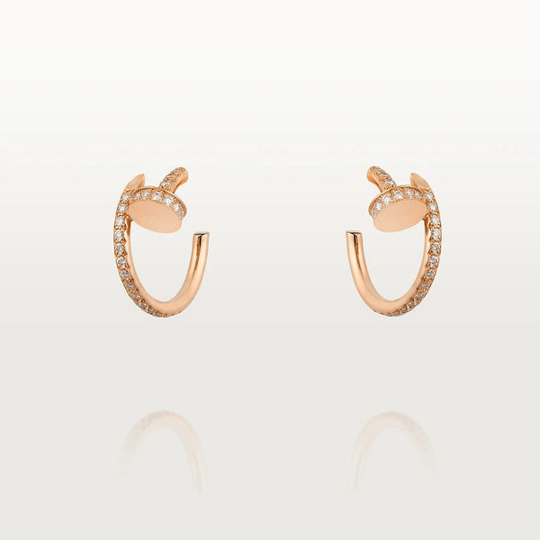 <ORIELL>JUSTE EARRINGS 12.75MM PINK GOLD DIAMOND