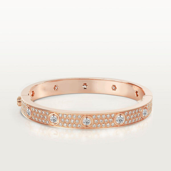 <ORIELL>LOVE BRACELET 6.1MM DIAMOND-PAVED 10 BIG DIAMONDS