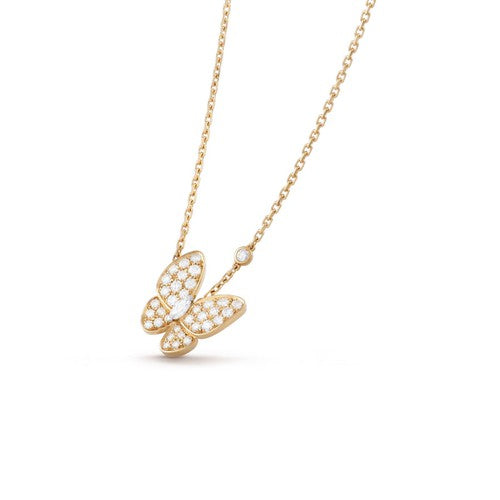 <ORIELL>BUTTERFLY DIAMOND NECKLACE