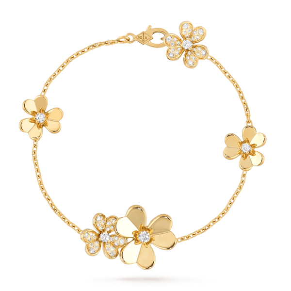<ORIELL>FRIVOLE GOLD 5 FLOWERS BRACELET