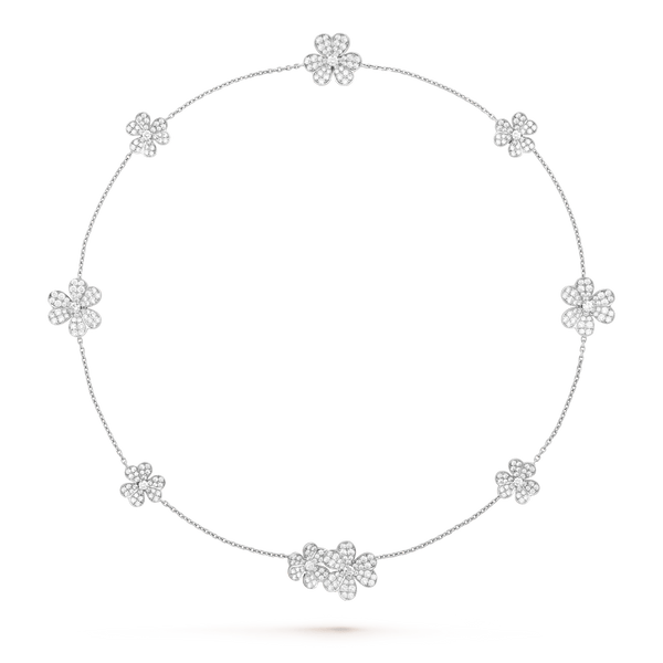 <ORIELL>FRIVOLE SILVER 9 FLOWERS NECKLACE
