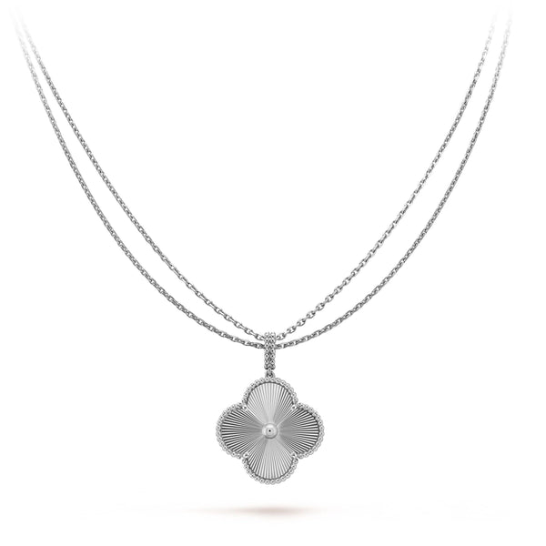 <ORIELL>CLOVER 25MM SILVER BIG CLOVER NECKLACE