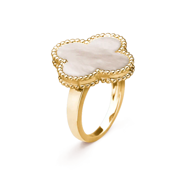 <ORIELL>CLOVER WHITE MOP RING